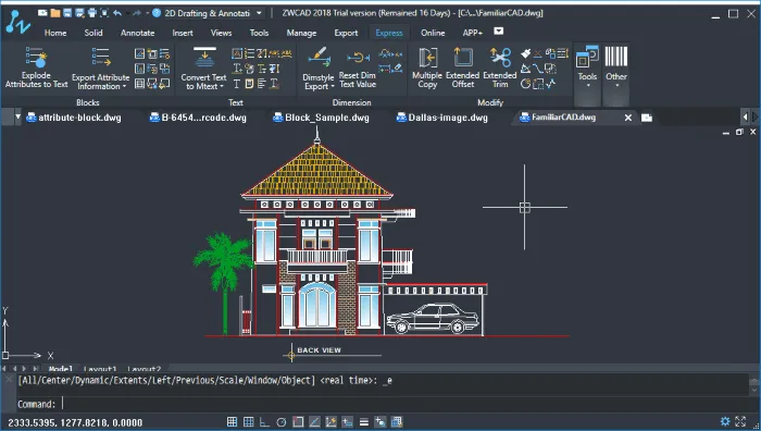 Screenshot of ZWCAD