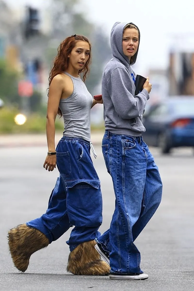 Shiloh Jolie and Keoni Rose, often seen in coordinated outfits, during a shopping spree