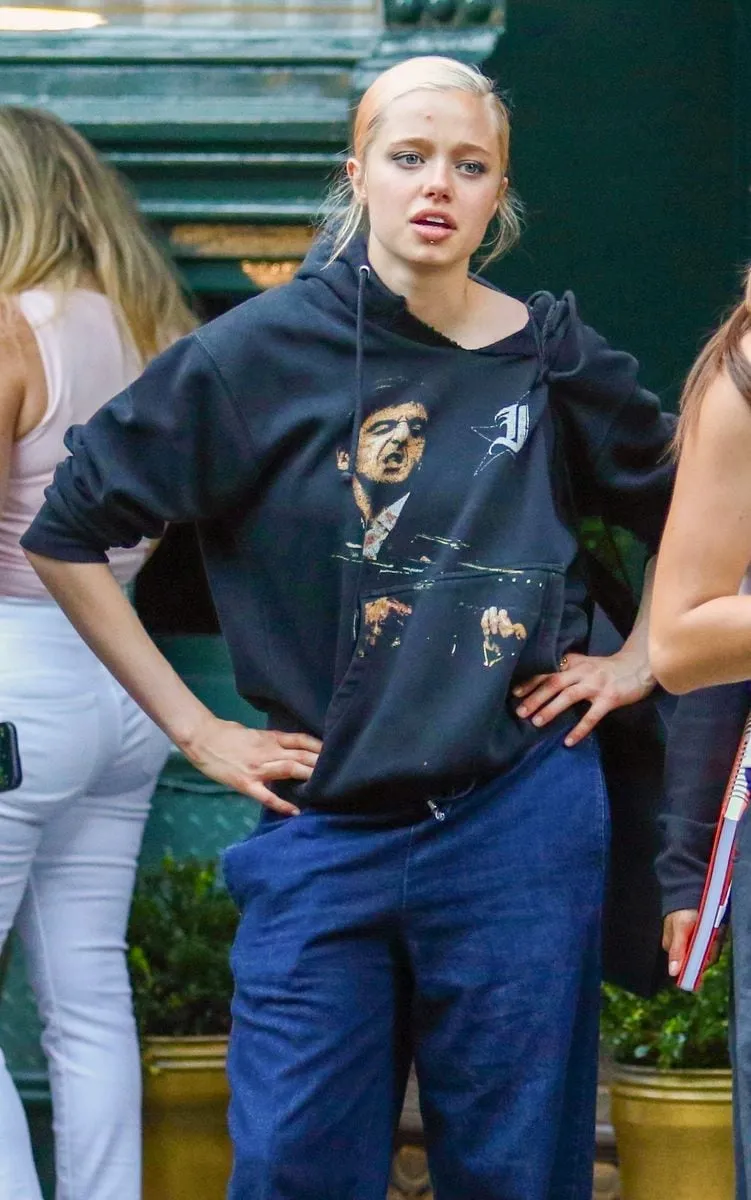 Shiloh Jolie sports a lip piercing and shows off new platinum blonde look