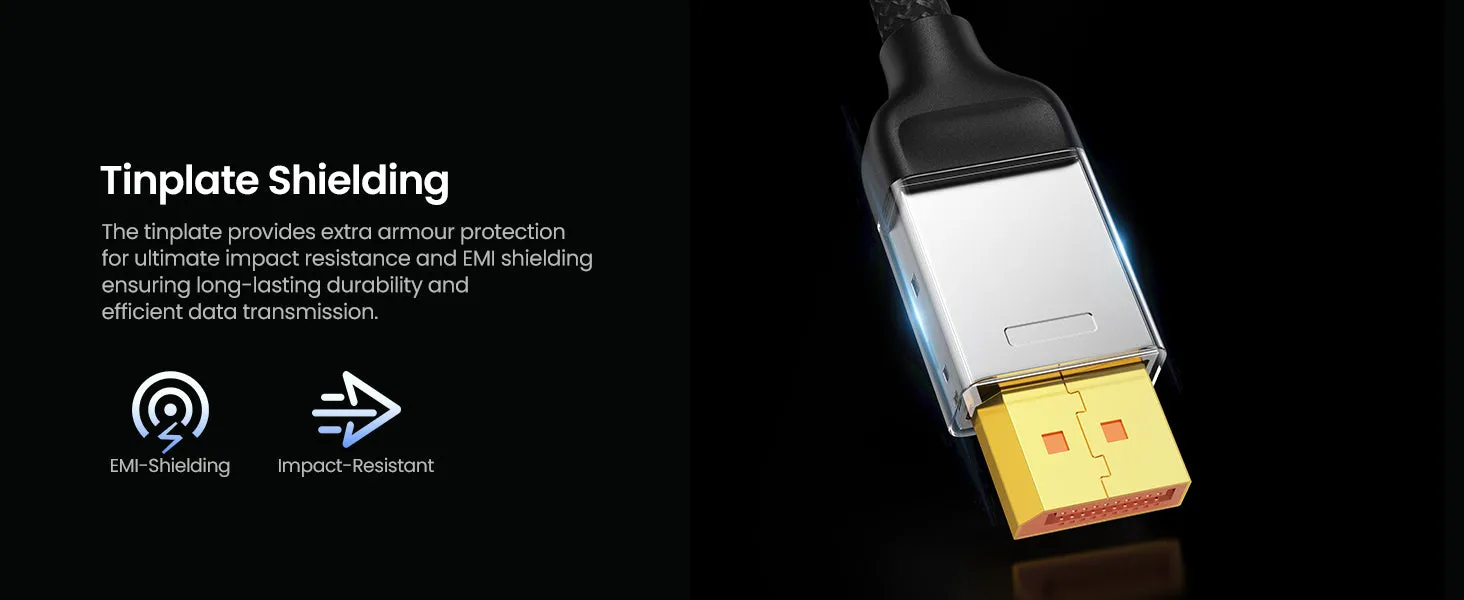 silkland displayport cable- tinplate shielding
