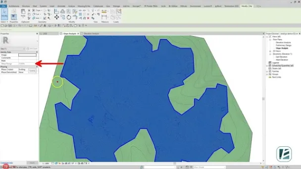 Slope analysis & Elevation analysis in Revit
