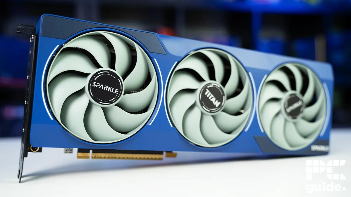 SPARKLE Intel Arc B580 TITAN OC front and fans