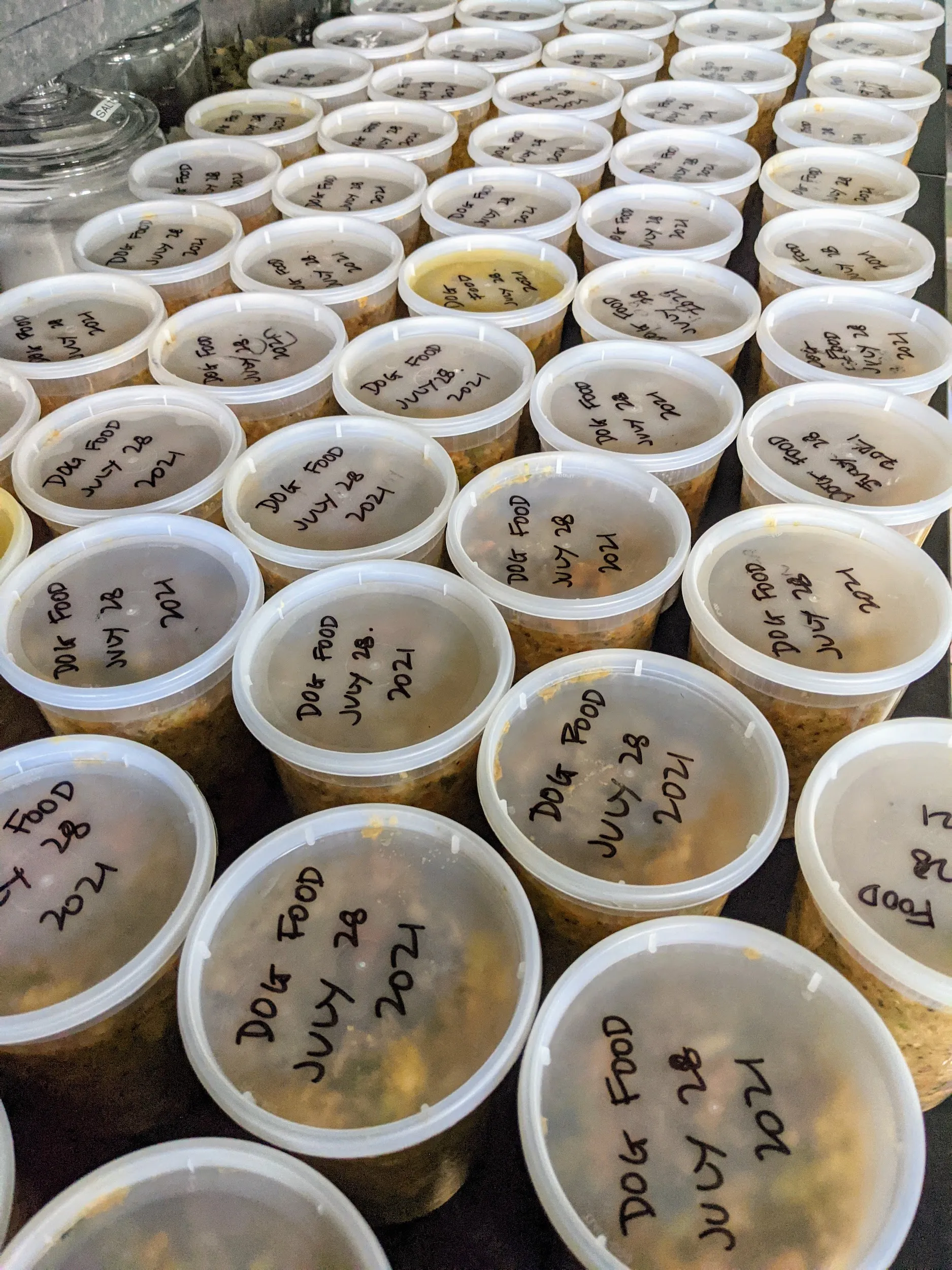Stacked quarts showing massive 65-quart yield