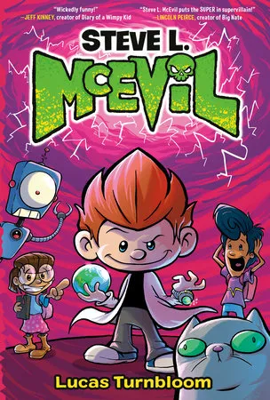 Steve L. McEvil Series cover with a mischievous character