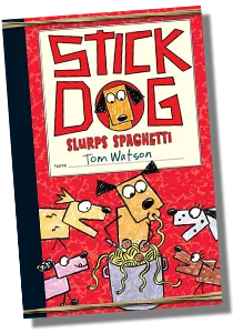 Stick Dog Slurps Spahetti cover in action
