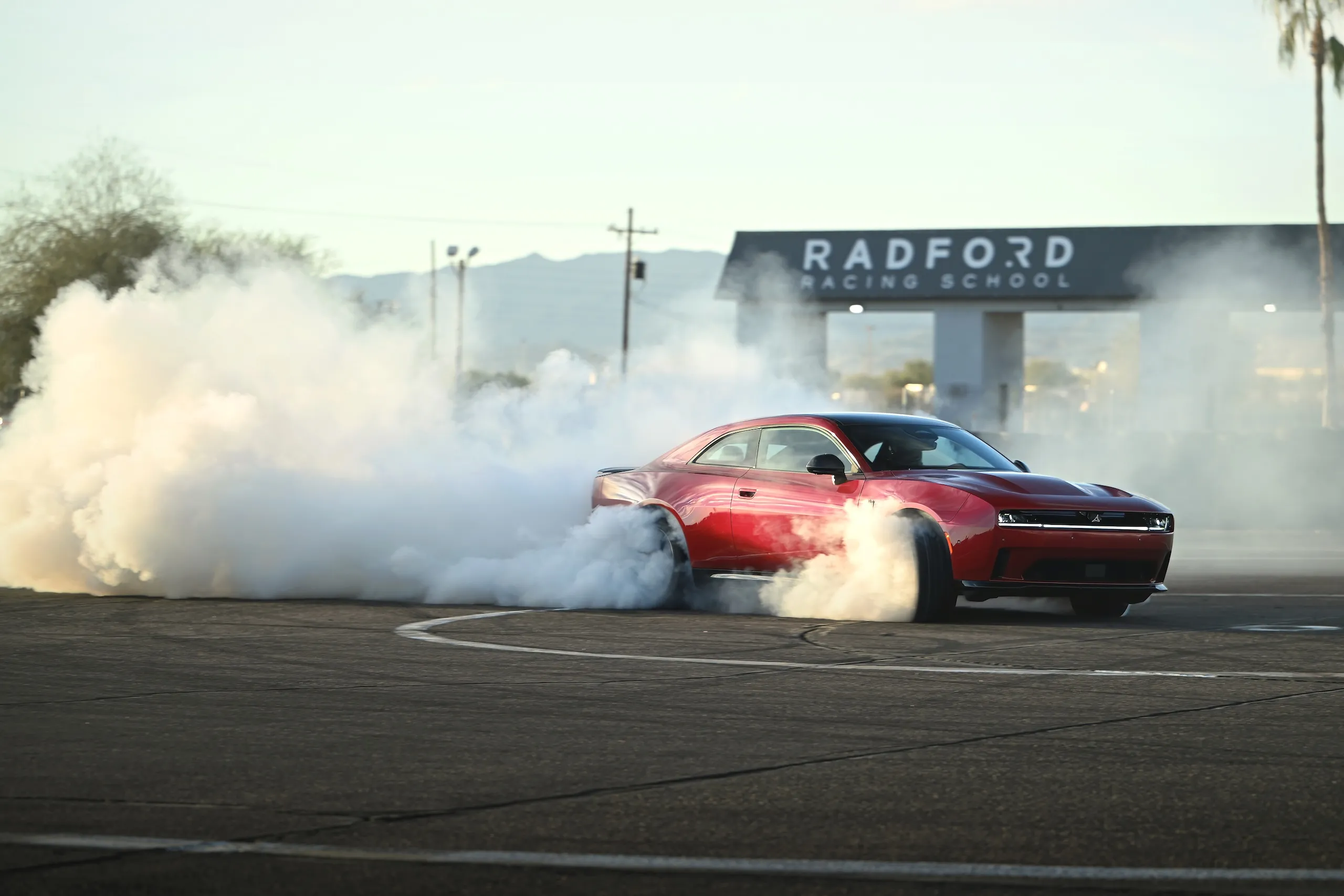 The 2024 Dodge Charger SRT Daytona Scat Pack showcasing its agility during a drift