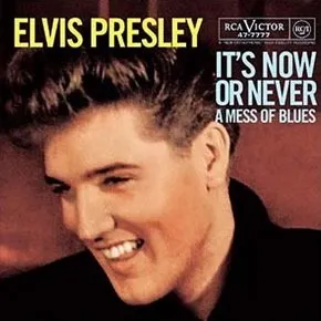 The album cover for Elvis Presley's single 'It's Now or Never'