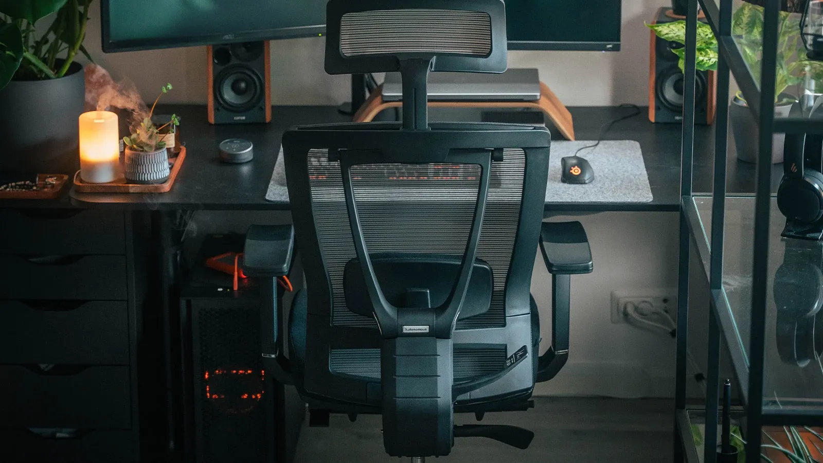 The Autonomous ErgoChair Pro, an ergonomic office chair with adjustable lumbar support and a breathable mesh back.