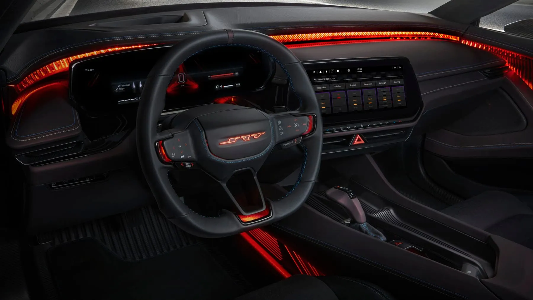 The Daytona SRT Concept blends classic muscle car styling with modern EV technology.
