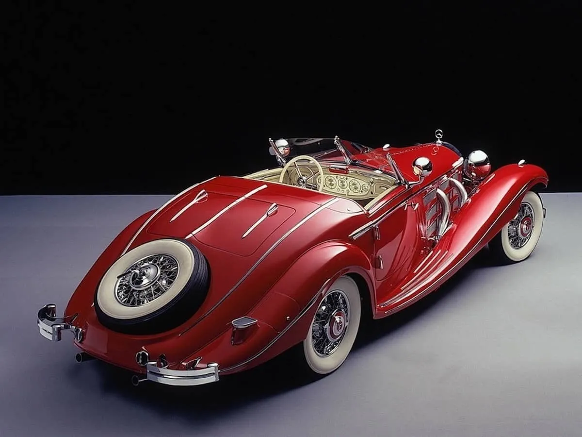 The distinguished Mercedes-Benz 500K on display