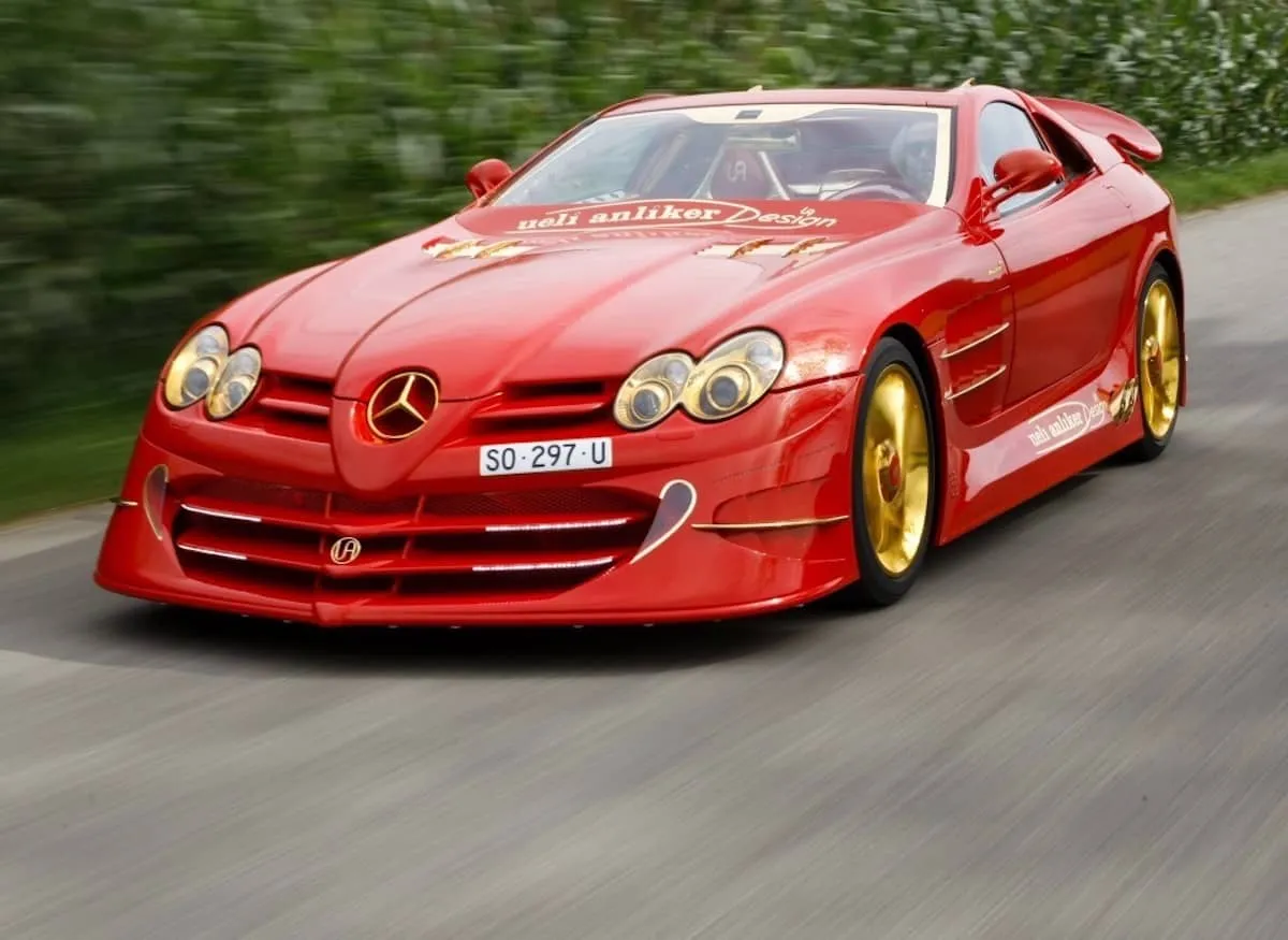 The extravagant SLR McLaren Red Gold Dream with unique styling