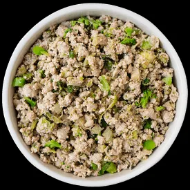 The Farmer's Dog Chicken Recipe, a fresh dog food, in a bowl
