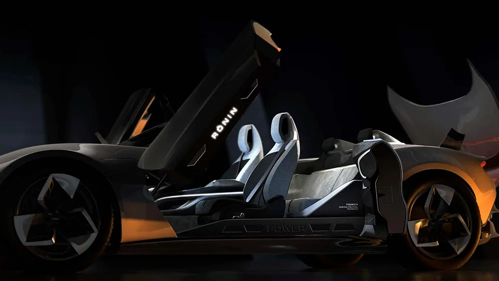 The Fisker Rōnin showcases its unique door configuration