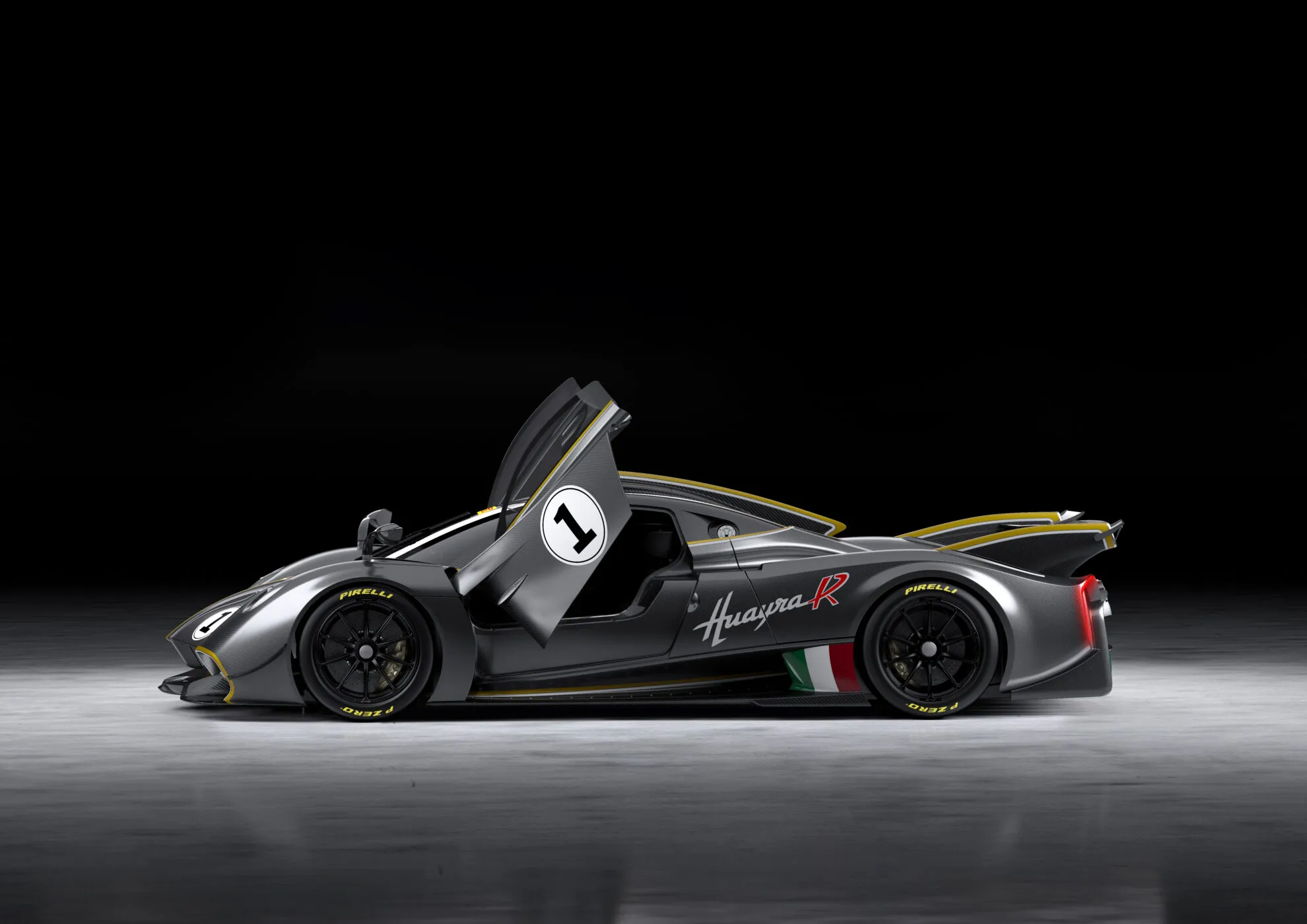 The intricate exhaust system of the Pagani Huayra R, crafted for optimal performance and sound