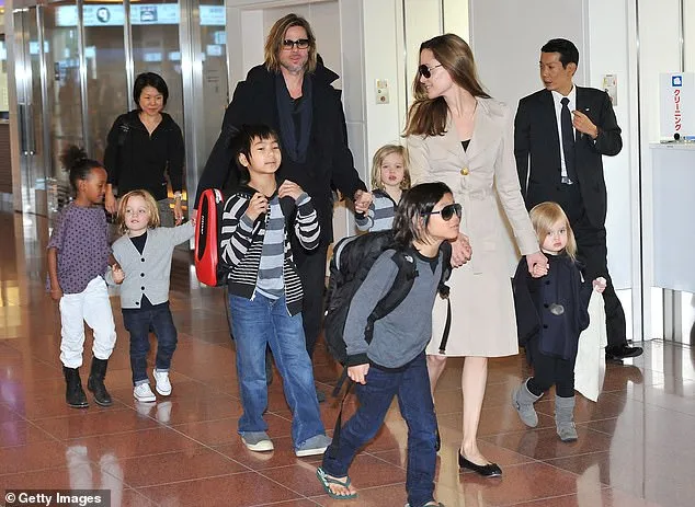 The Jolie-Pitt family in 2011, before the widely publicized divorce proceedings that began in 2016, which Jolie accused Pitt of assault during a plane incident.