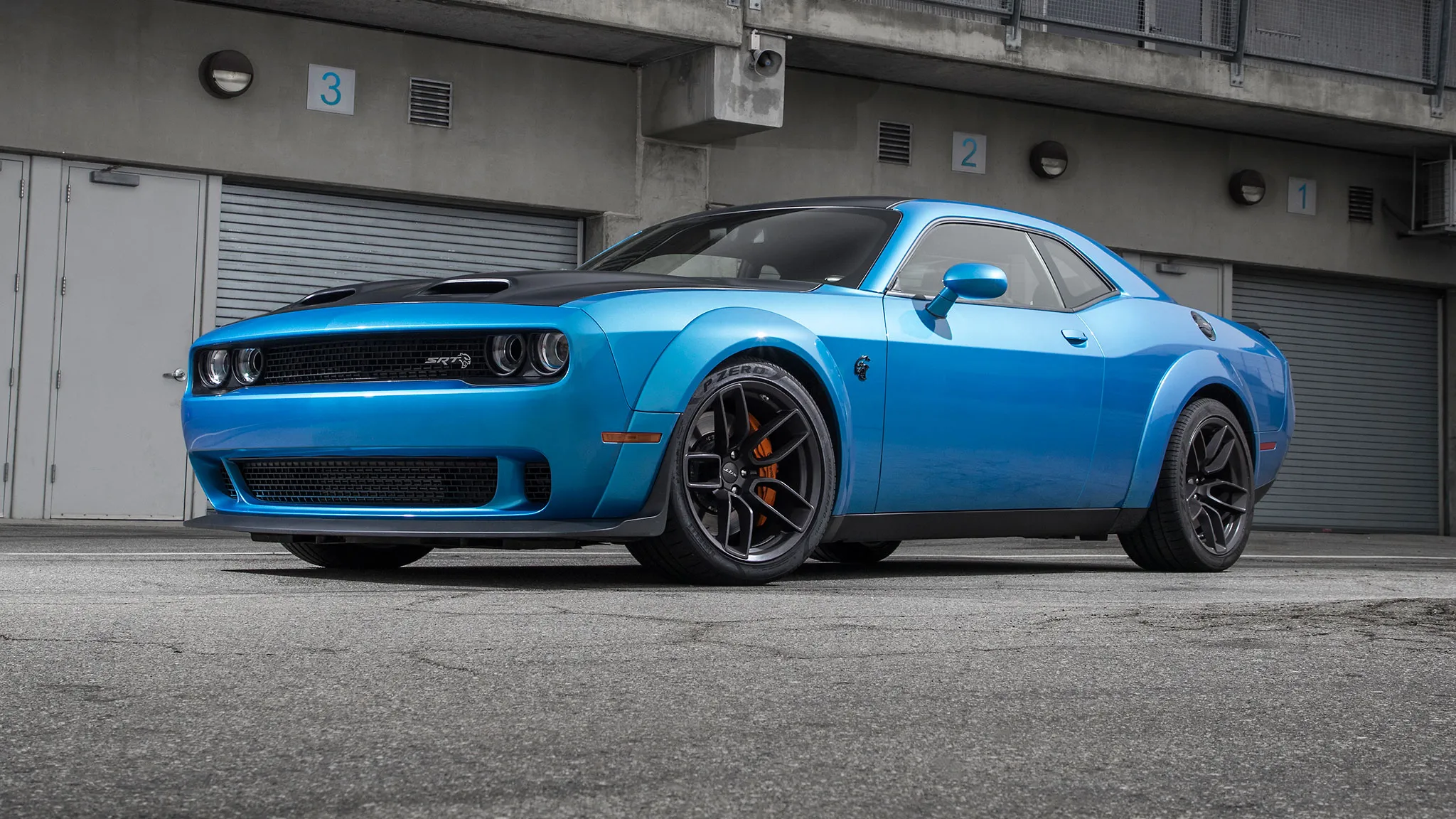 The powerful 2020 Dodge Challenger SRT Hellcat Redeye showcasing its aggressive front design