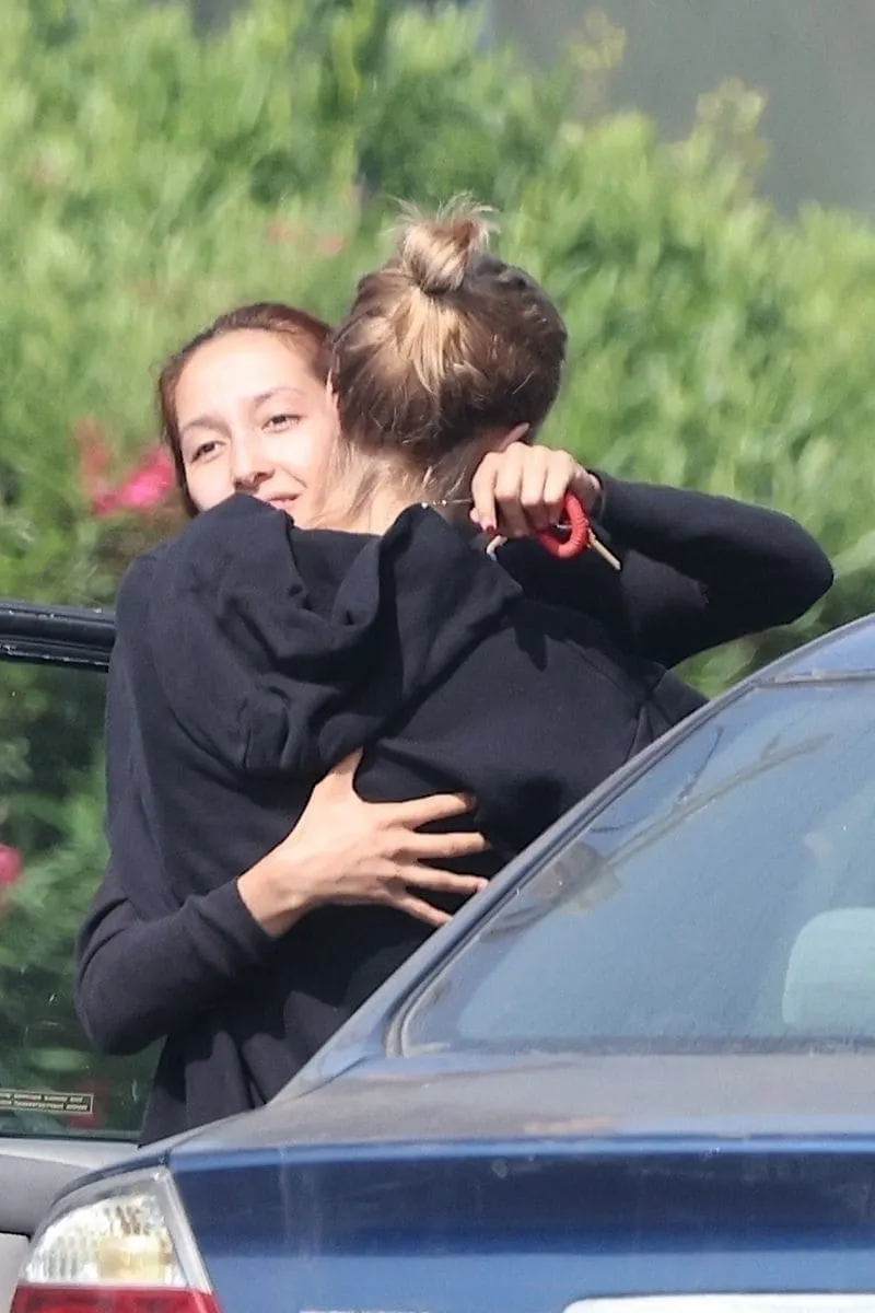 They shared a warm goodbye hug