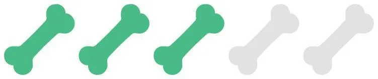 Three out of five bones rating for grooming