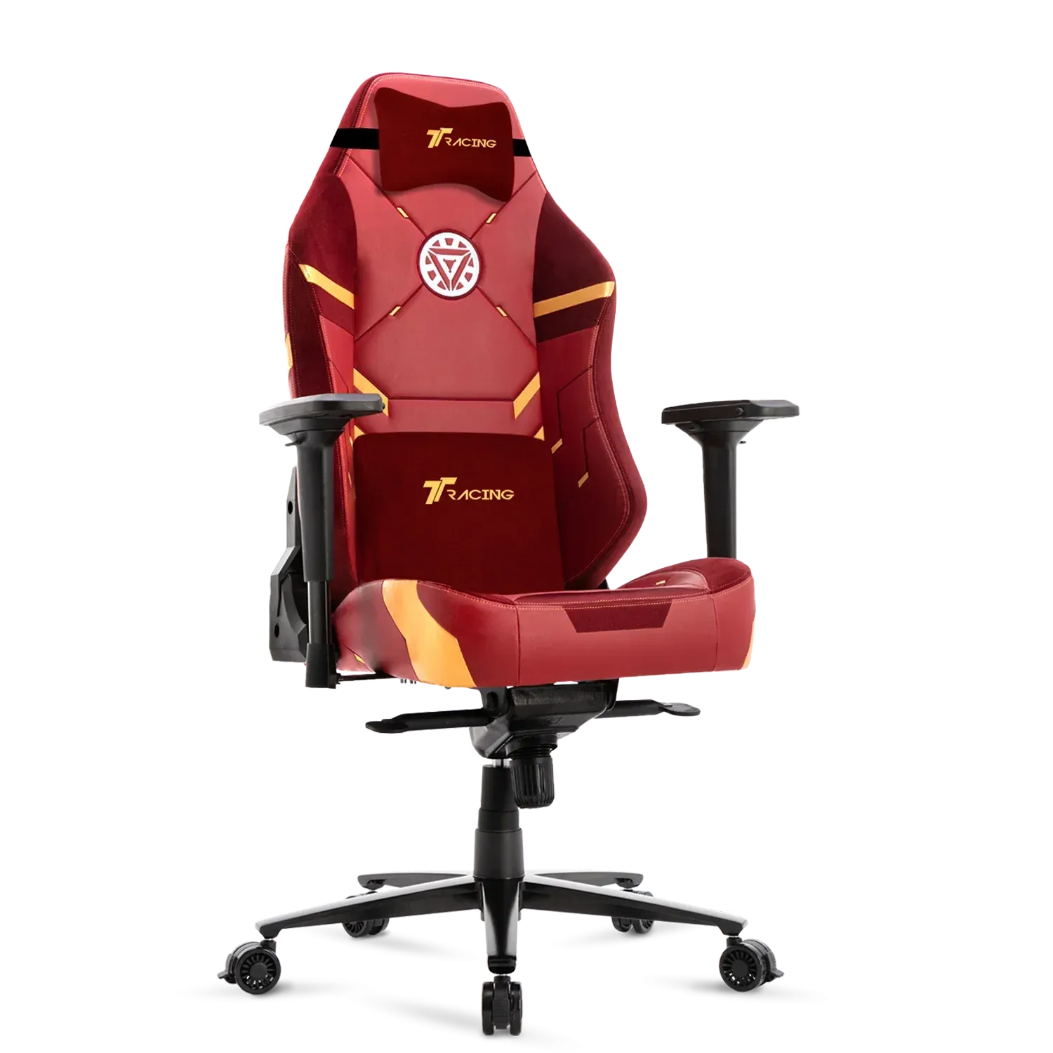 TTracing Maxx Iron Man Edition gaming chair front view with Arc-Reactor design