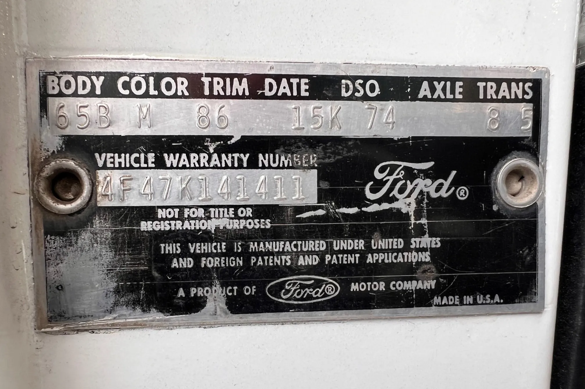 Underside of the 1964 Ford Fairlane 500