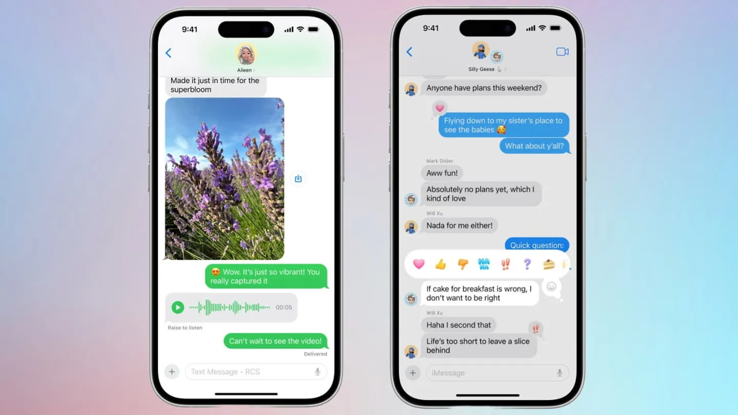 Upgraded Messages app (Apple)