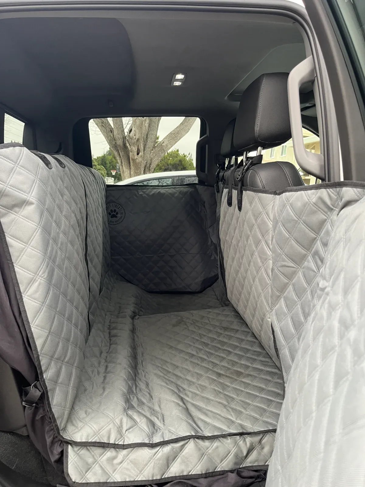 URPOWER hammock dog seat cover in use with large dogs in a truck