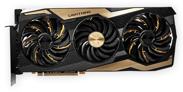 Various factory-overclocked graphics cards from different manufacturers displayed, highlighting their custom cooling solutions and designs.