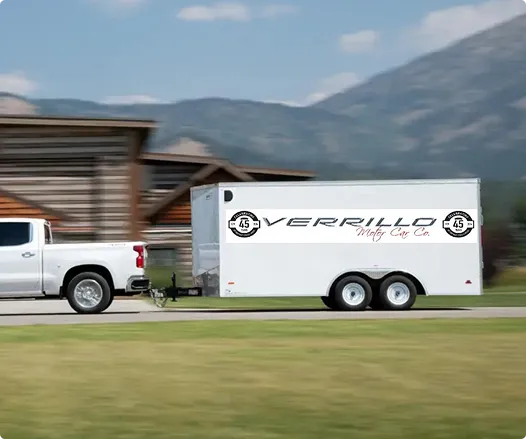 Verrillo Motor Car's 45 Years of Defined Excellence Logo