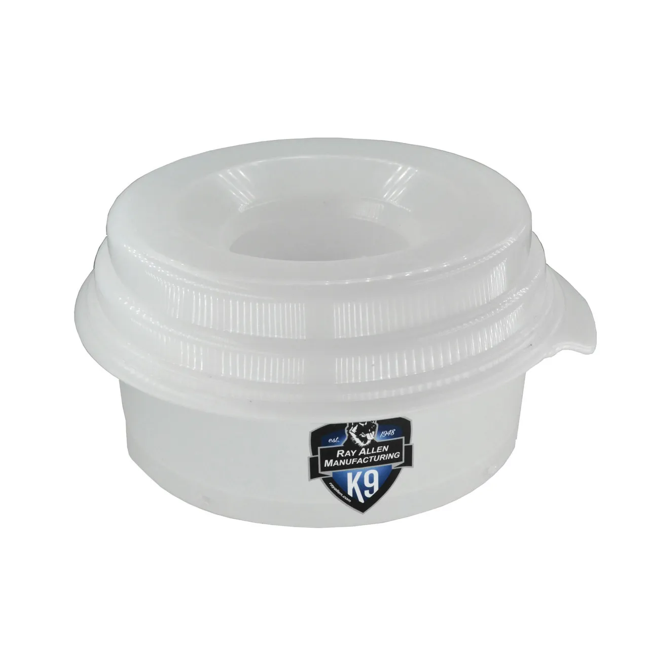 White Buddy Bowl single view showcasing spill-proof design