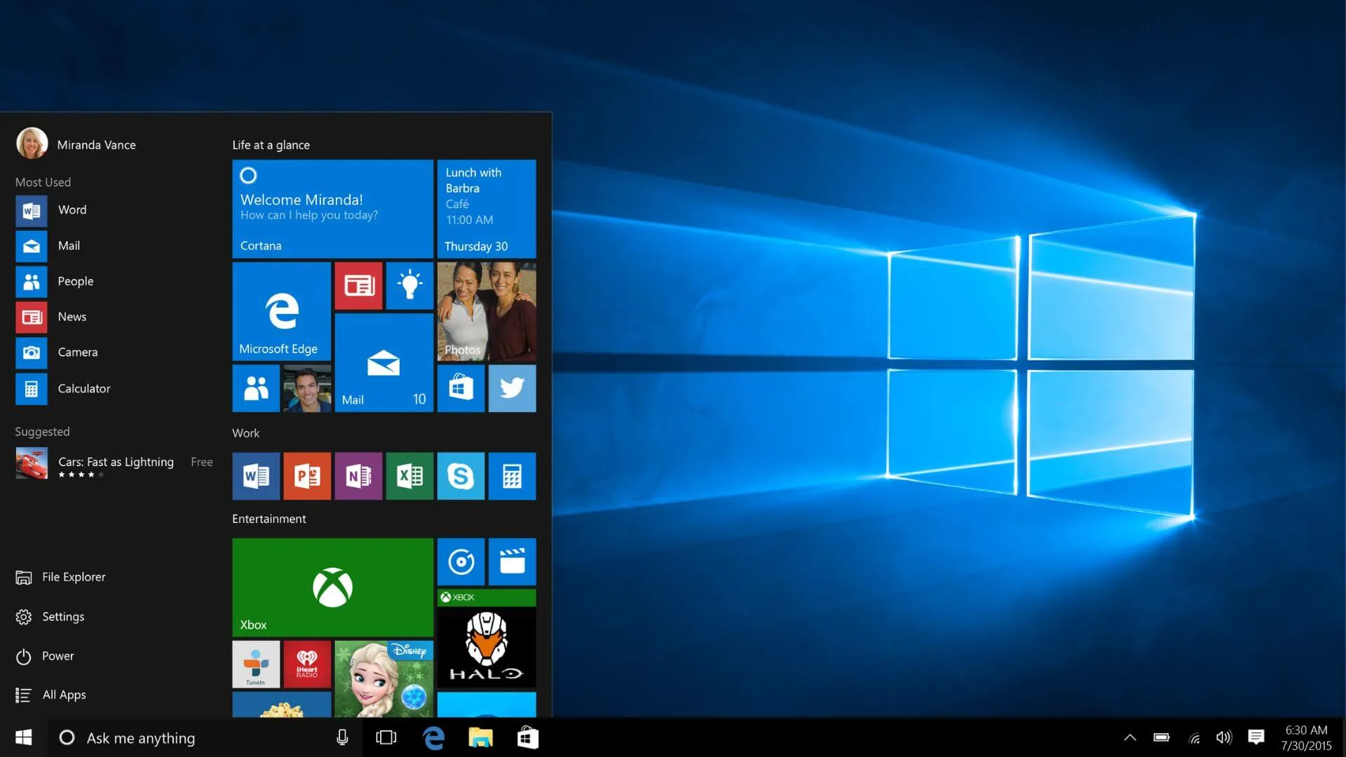 Windows 10 desktop displaying game icons, representing its widespread compatibility with PC games