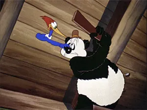 Woody Woodpecker in action