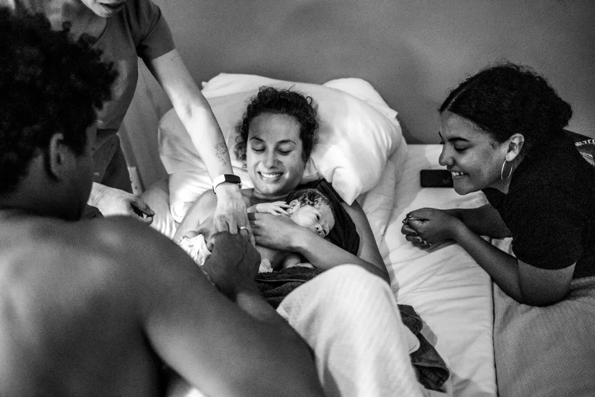 A moment of pure connection between mother and child.