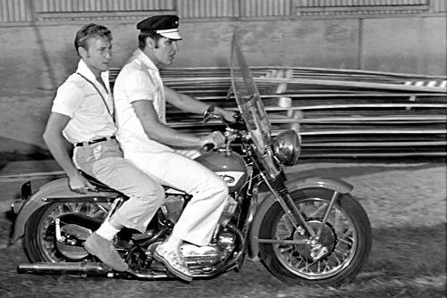 Actor Nick Adams and Elvis Presley