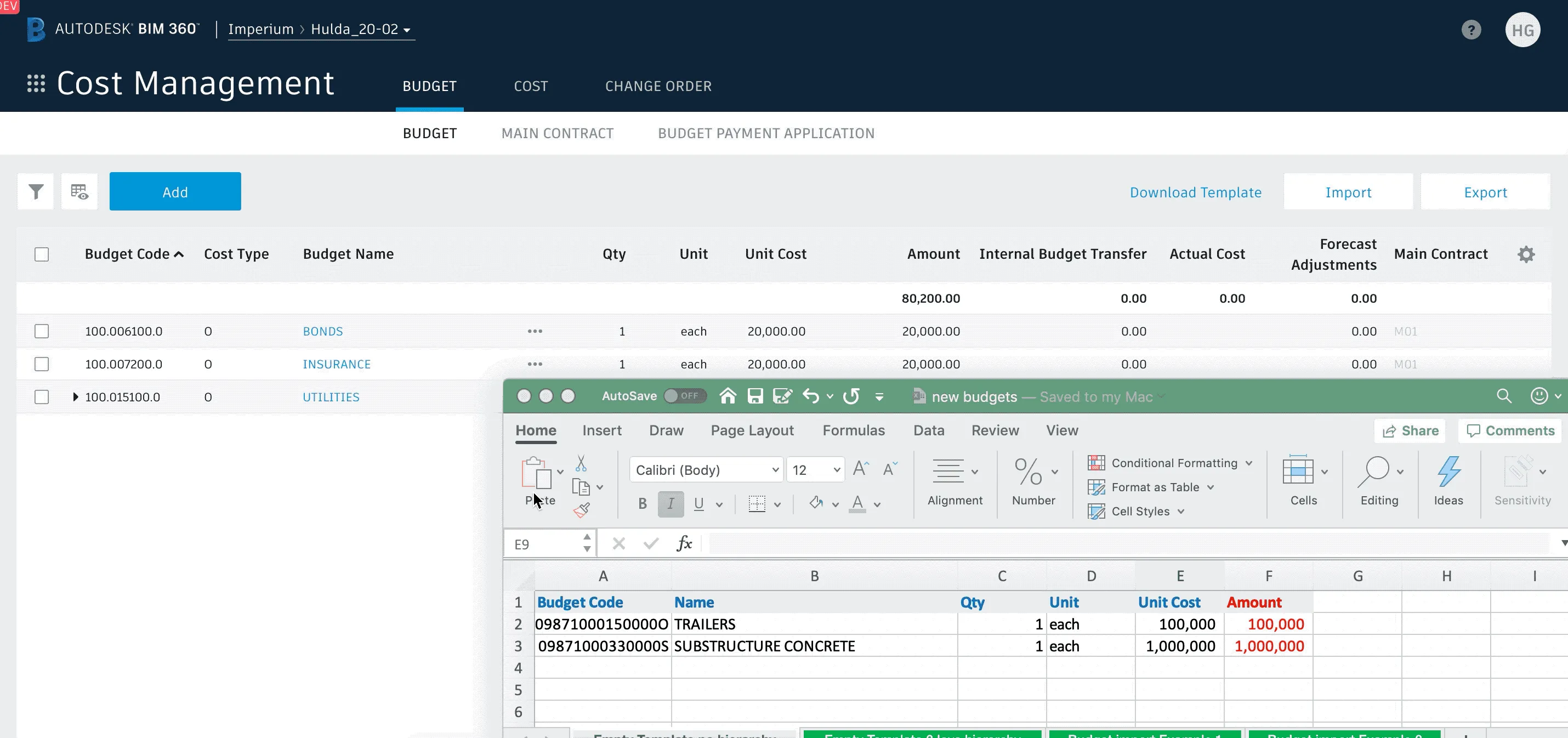 Appending Budgets