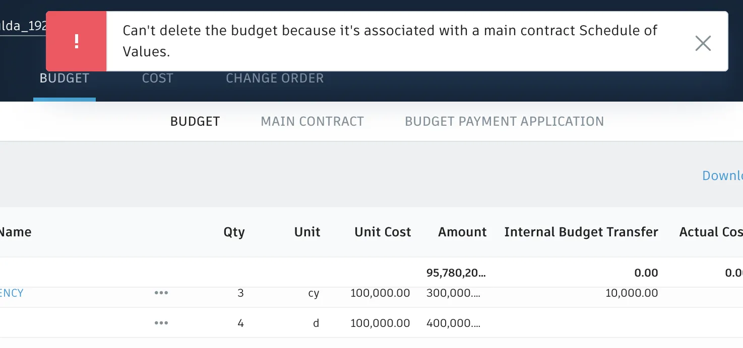 Budget Line Deletion Prevention