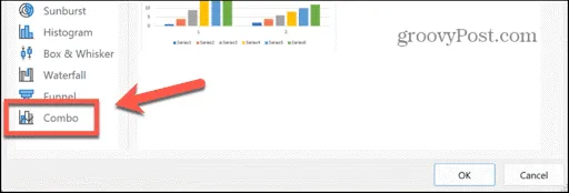 Click on Combo for Learning How to Combine Two Charts in Excel