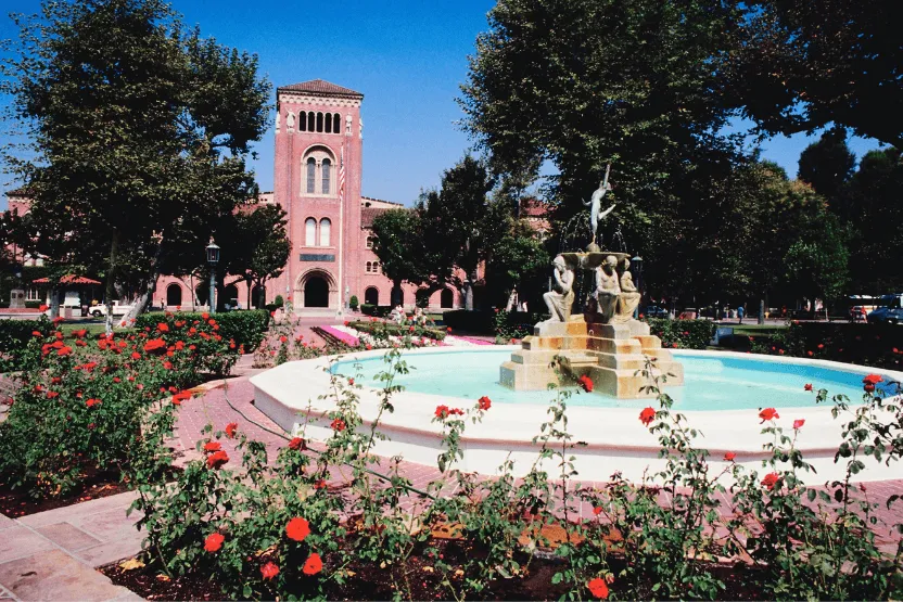 Fountain inside UCLA campus