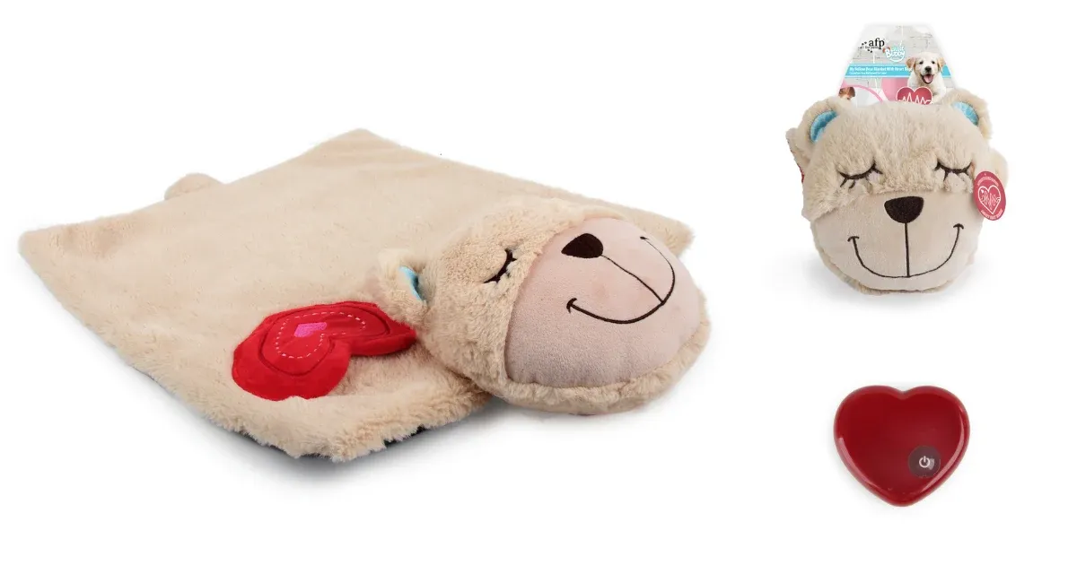 Little Buddy My Fellow Bear Blanket with Heart Beat