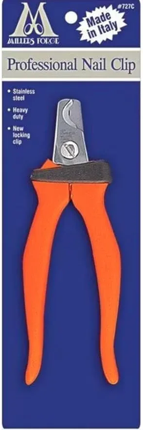 Nail Clipper with Ergonomic Orange Handle for Easy Grooming