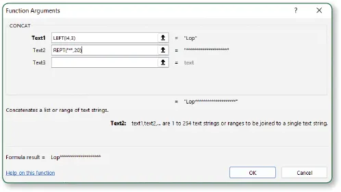 Nested Text functions