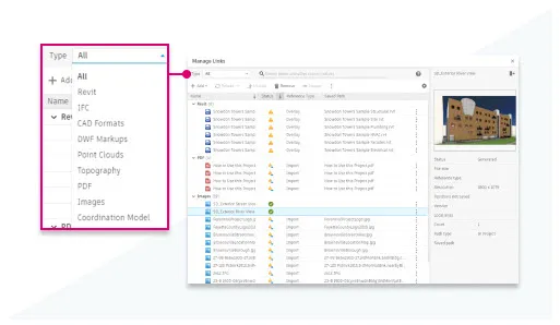 New Manage Links Dialog interface in Revit 2025.2