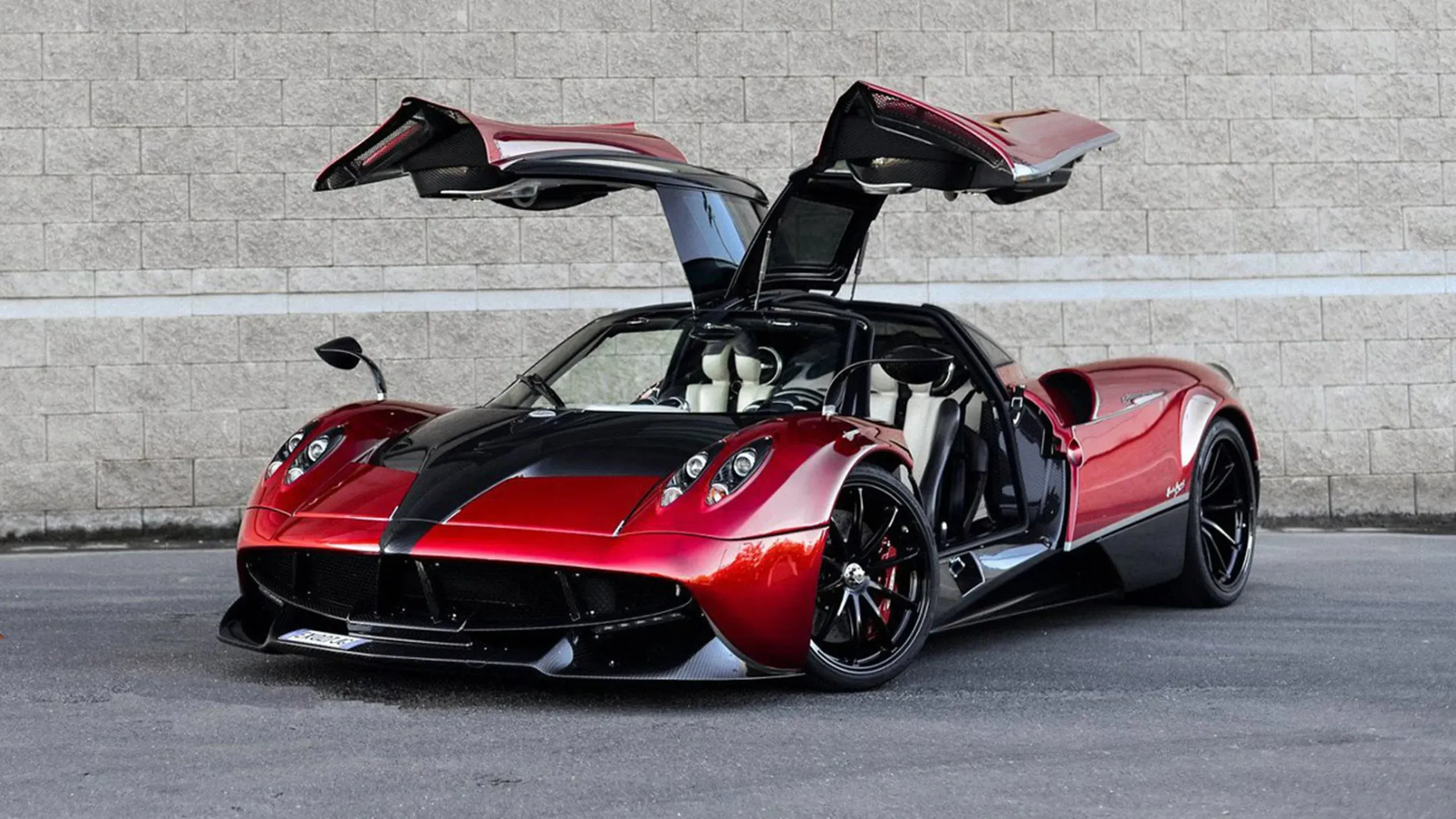 Pagani hypercar with intricate design details and advanced materials