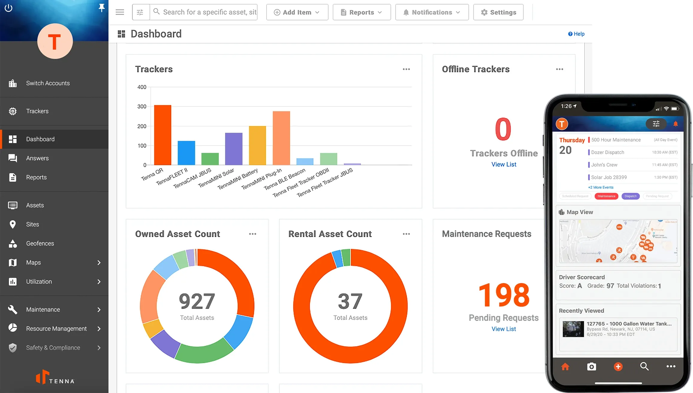 Tenna Dashboard UI