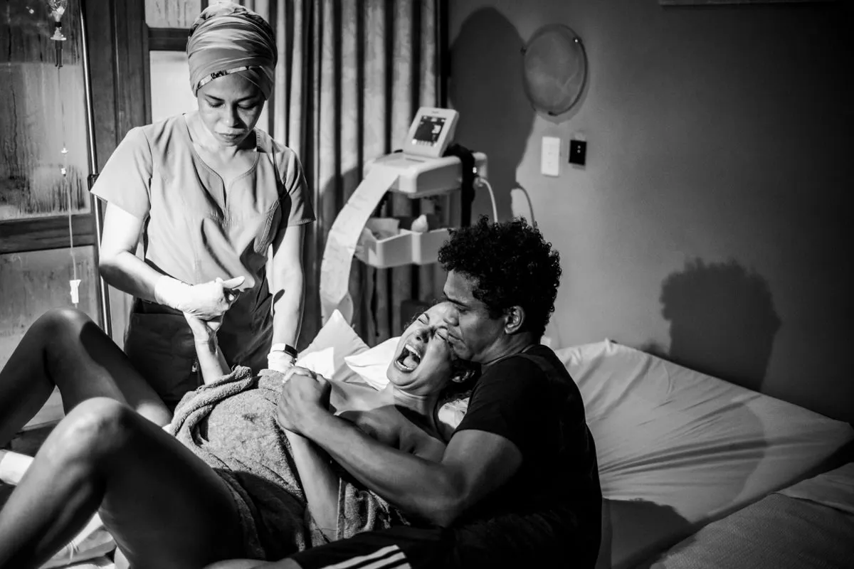The first moments of a baby's life are documented.