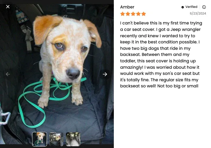 4Knines Rear Seat Cover with Hammock - durable, waterproof Jeep Wrangler dog seat cover
