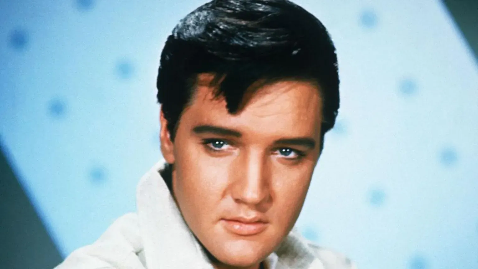 A portrait of Elvis Presley, widely regarded as the King of Rock and Roll.