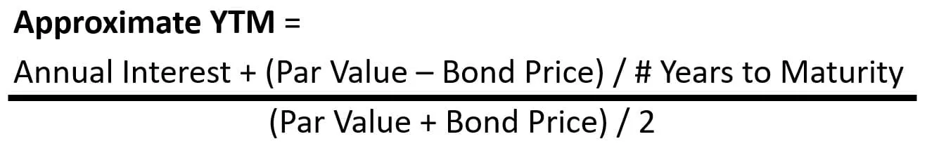 Approximate YTM Calculation