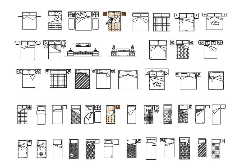Beds in plan