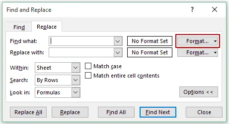Click Format Button