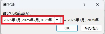 Confirming axis label edits